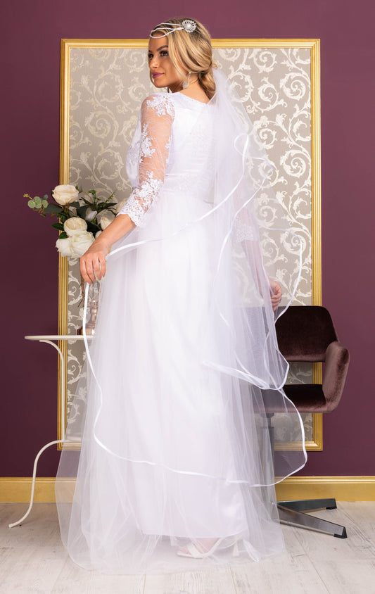 Verträumte Hochzeitspracht Brautkleid mit Schleier